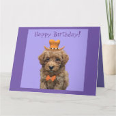 'Happy Birthday' groot personalize Dog Pet Kaart (Voorkant)