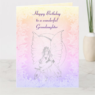 Happy Birthday Grootdochter Fairy design Kaart