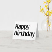 Happy Birthday Grote Print Groeten Kaart (Gele Bloem)