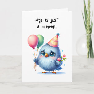 Happy Birthday Grumpy Bird Age is gewoon een getal Kaart