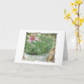 Happy Birthday Grunge Flowers Kaart (Gele Bloem)