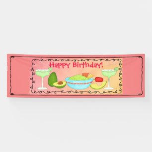 Happy Birthday Guacamole Margarita Custom Spandoek
