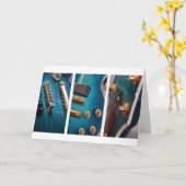 Happy Birthday - Guitar in Blue Kaart (Gele Bloem)