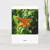 Happy Birthday Gulf Fritillary Butterfly, Lantana Kaart (Achterkant)