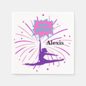 Happy Birthday Gymnastics Personalized Servet (Voorkant)