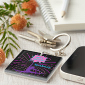 Happy Birthday Gymnastics Personalized Sleutelhanger (Voorkant Rechts)