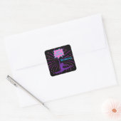 Happy Birthday Gymnastics Personalized Vierkante Sticker (Envelop)