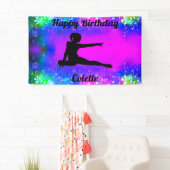 Happy Birthday Gymnastiek gepersonaliseerde banner (Insitu)