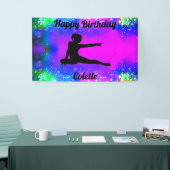 Happy Birthday Gymnastiek gepersonaliseerde banner (Beurs)