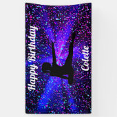 Happy Birthday Gymnastiek gepersonaliseerde banner (Verticaal)