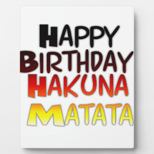 Happy Birthday Hakuna Matata Inspirerend grafisch Fotoplaat