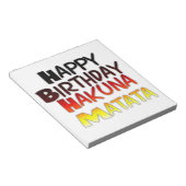 Happy Birthday Hakuna Matata Inspirerend grafisch Notitieblok (Schuin)