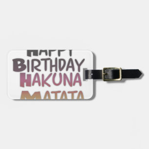  Happy Birthday Hakuna Matata Paars Inspir Bagagelabel