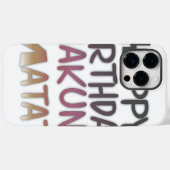  Happy Birthday Hakuna Matata Paars Inspir Case-Mate iPhone Case (Achterkant (horizontaal))
