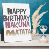  Happy Birthday Hakuna Matata Paars Inspir Fotoplaat (Zijkant)