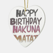  Happy Birthday Hakuna Matata Paars Inspir Keramisch Ornament (Links)