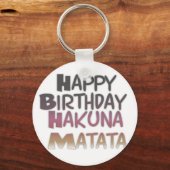  Happy Birthday Hakuna Matata Paars Inspir Sleutelhanger (Voorkant)