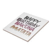 Happy Birthday Hakuna Matata Paars Inspir Tegeltje (Zijkant)