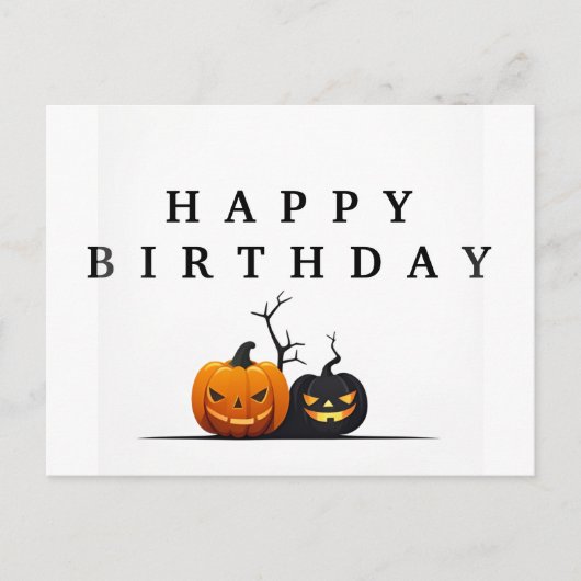 Happy birthday Halloween briefkaart (Voorkant)