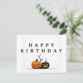 Happy birthday Halloween briefkaart (Staand voorkant)