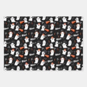 Happy Birthday Halloween Cute Ghost Pattern Inpakpapier Vel (Voorkant 2)