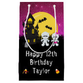 Happy Birthday Halloween Mummy Pink Klein Cadeauzakje (Voorkant)