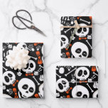 Happy Birthday Halloween Scary Skeleton Inpakpapier Vel<br><div class="desc">Happy Birthday Halloween Scary Skeleton</div>