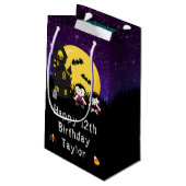 Happy Birthday Halloween Vampires Paars Klein Cadeauzakje (Achterkant Gekanteld)