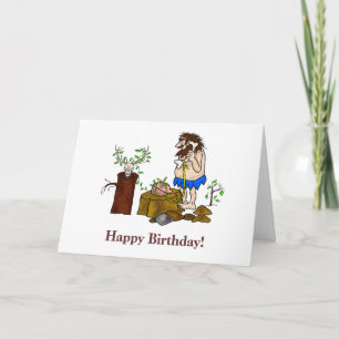 Happy Birthday Ham Radio Caveman Card Kaart