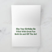 Happy Birthday Ham Radio Waves Kaart - Pas het aan (Binnen)