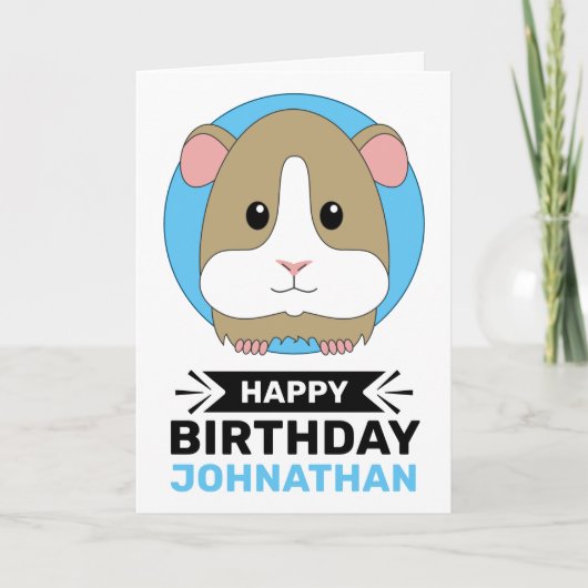 Happy Birthday Hamster gepersonaliseerd Kaart (Voorkant)