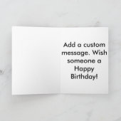 Happy Birthday Hand Drawn Wolf Kaart (Binnen)