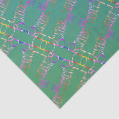 "Happy Birthday" Hand geschreven Tissuepapier (Detail)