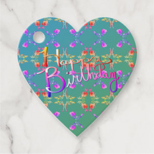 "Happy Birthday" Handgeschreven cadeauLabels Bedankjes Labels