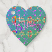 "Happy Birthday" Handgeschreven cadeauLabels Bedankjes Labels (Voorkant)
