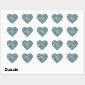 "Happy Birthday!"Handgeschreven Roos Hearts Heart Hart Sticker (Vel)