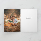 Happy Birthday Handschrift Foto Kaart (Binnen)