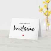 Happy Birthday Handsome, Boyvriend Birthday Kaart (Gele Bloem)