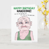 Happy Birthday Handsome! Kaart (Gele Bloem)