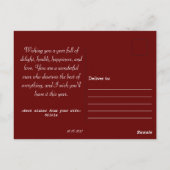 Happy Birthday Handsome Maroon Birthday Briefkaart (Achterkant)