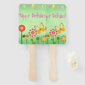 Happy Birthday Handwaaier (Voorkant en achterkant)