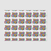 Happy Birthday Happy Ballons Grappig Tissuepapier (Voorkant)