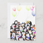 Happy Birthday - Happy Penguins Party-feestdag (Achterkant)