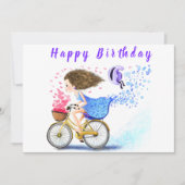 Happy Birthday - Happy Young Girl op een koekje - (Voorkant)