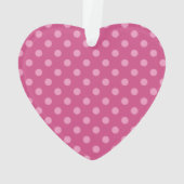 Happy birthday hart roze stippen hanger ornament (achterkant)