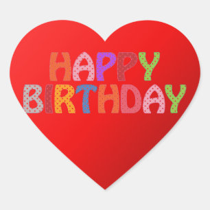 Happy Birthday Hart Sticker