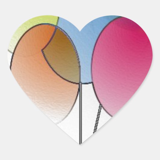 Happy Birthday Hart Sticker (Voorkant)