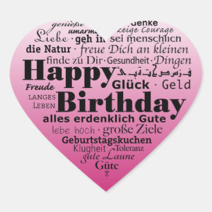 Happy Birthday Hart Sticker