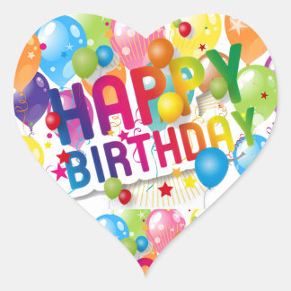 Happy Birthday Hart Sticker