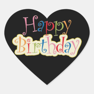 Happy Birthday Hart Sticker